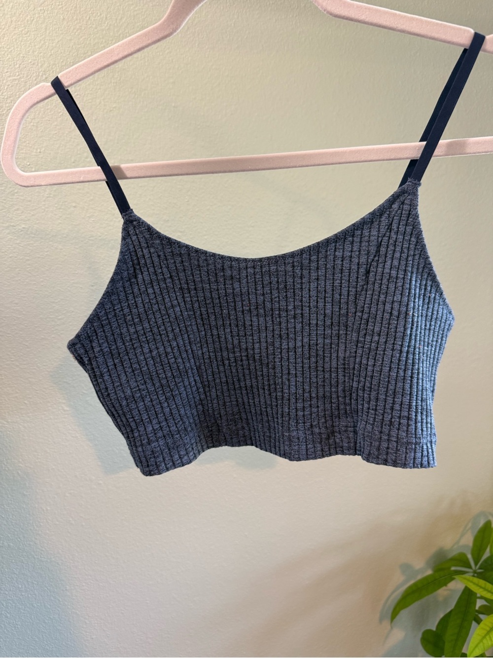 Aerie Ribbed Lounge Bralette – Charcoal Gray (M)